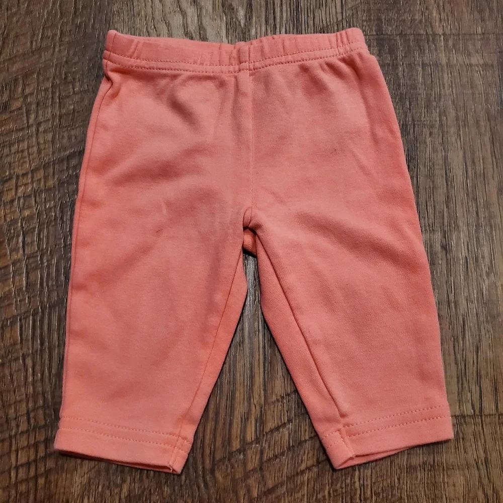 Cat & Jack White Striped Tunic Top Carters Coral Legging Baby Girl Matching Set